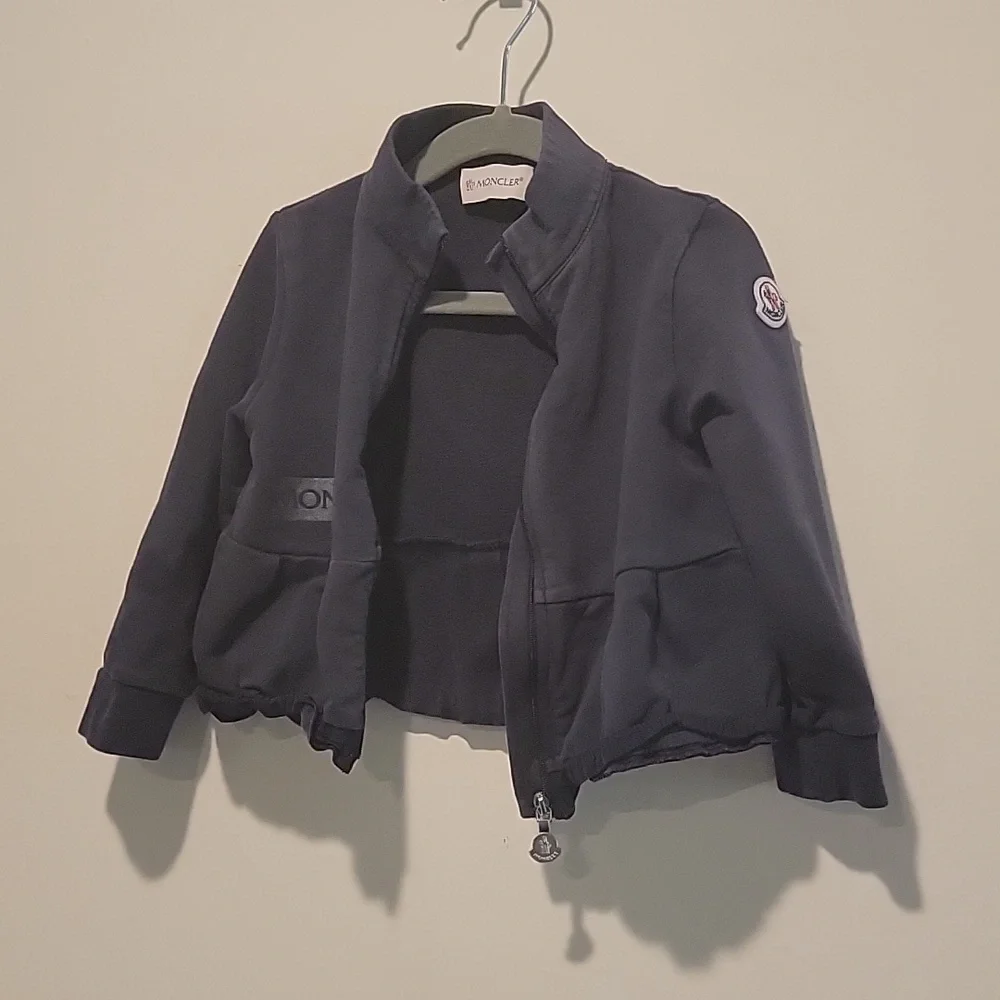 Moncler Jacket girls zip up patch kids baby girls Size 2 T Peplum